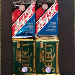 Sealed wax packs 93 Score Select (possible Derek Jeter RC), 1991 Leaf Series 2